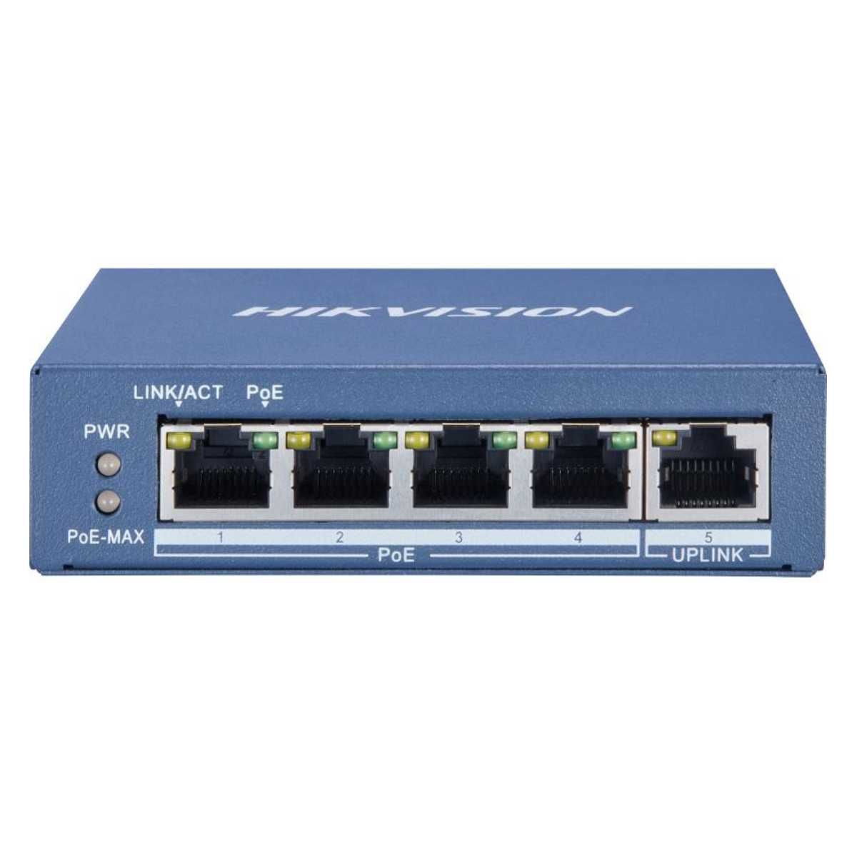 HIKVISION DS-3E0505P-E/M 4 PORT POE SWITCH 35 WATT