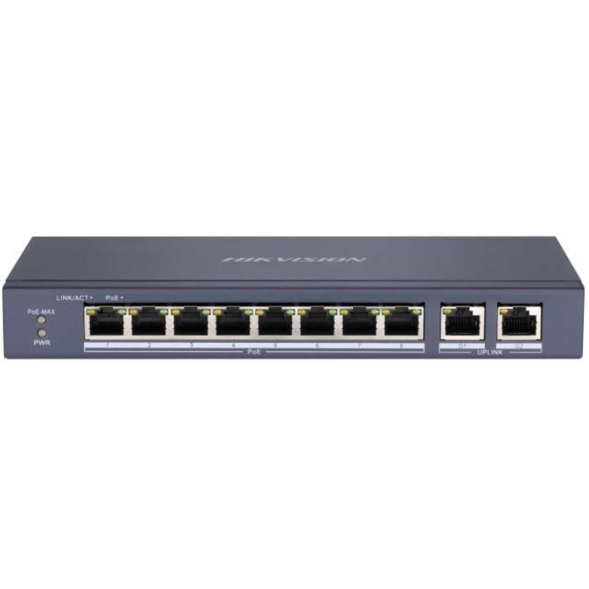 HIKVISION DS-3E0310P-E-M 8 PORT POE + 2 PORT GIGABIT UP LINK 60W SWITCH