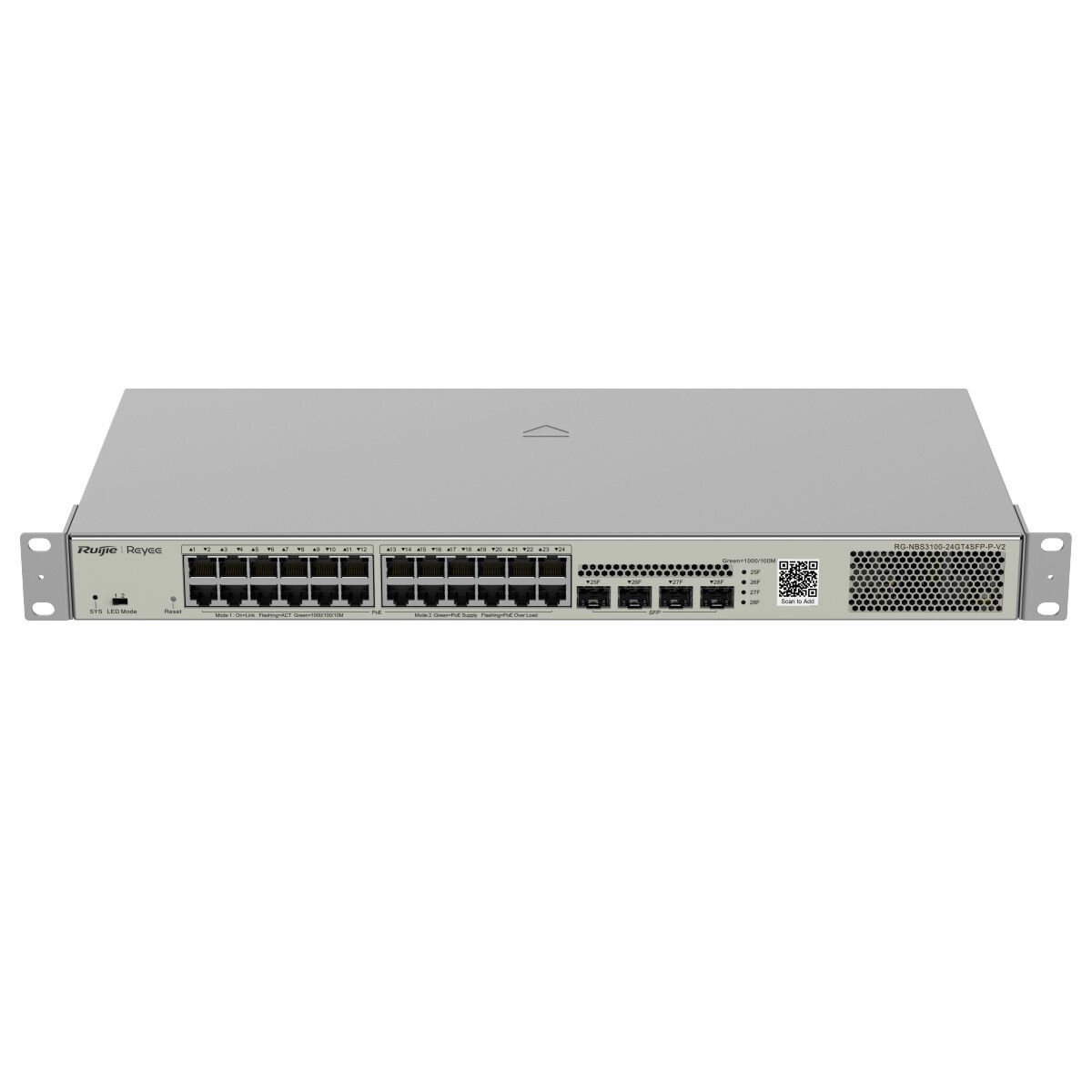 REYEE RG-NBS3100-24GT4SFP-P-V2 24 PORT 370 WATT POE 4SFP YÖNETİLEBİLİR SWITCH