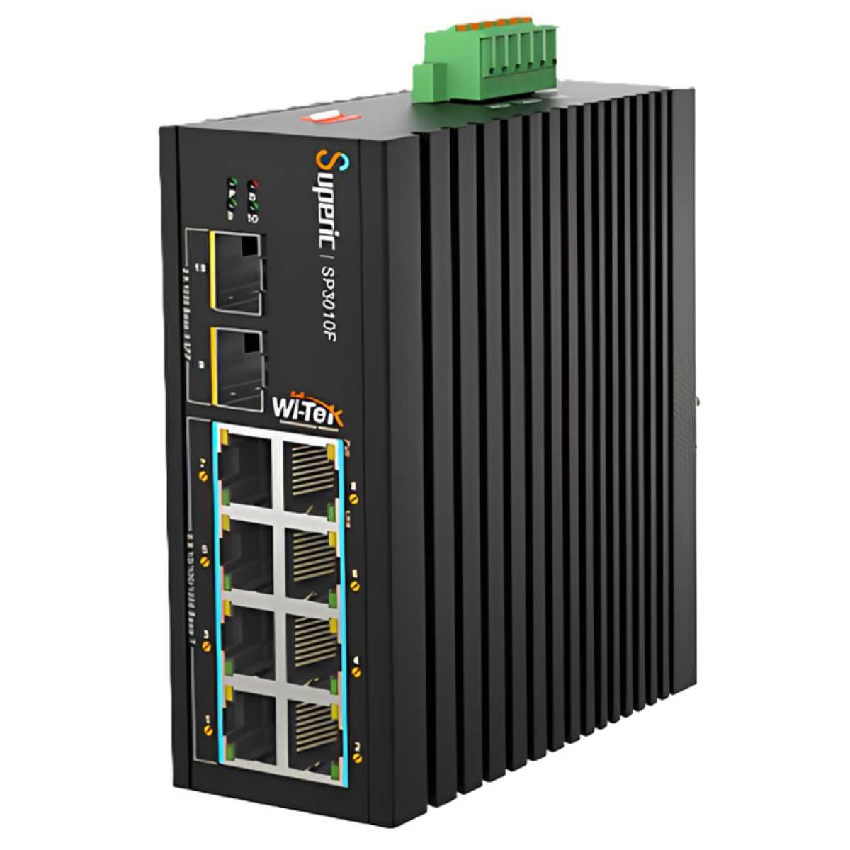 WITEK SP3010F 8 POE+2SFP RAY TİPİ ENDÜSTRİYEL SWITCH