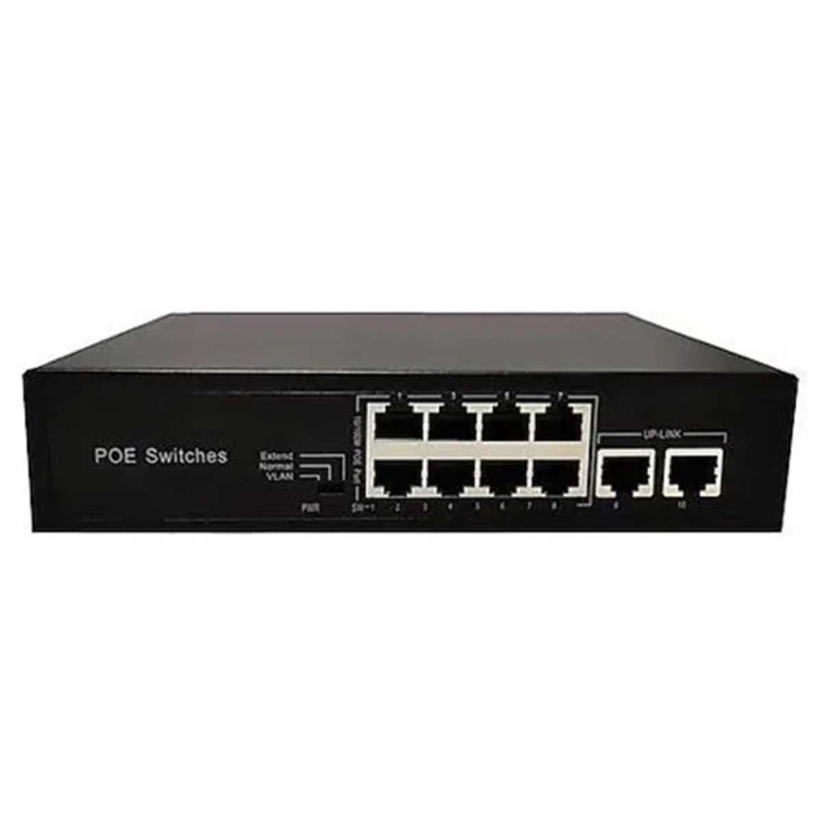 ODS 8P2U 8 PORT POE SWITCH + 2 UPLINK 10/100 96 WATT