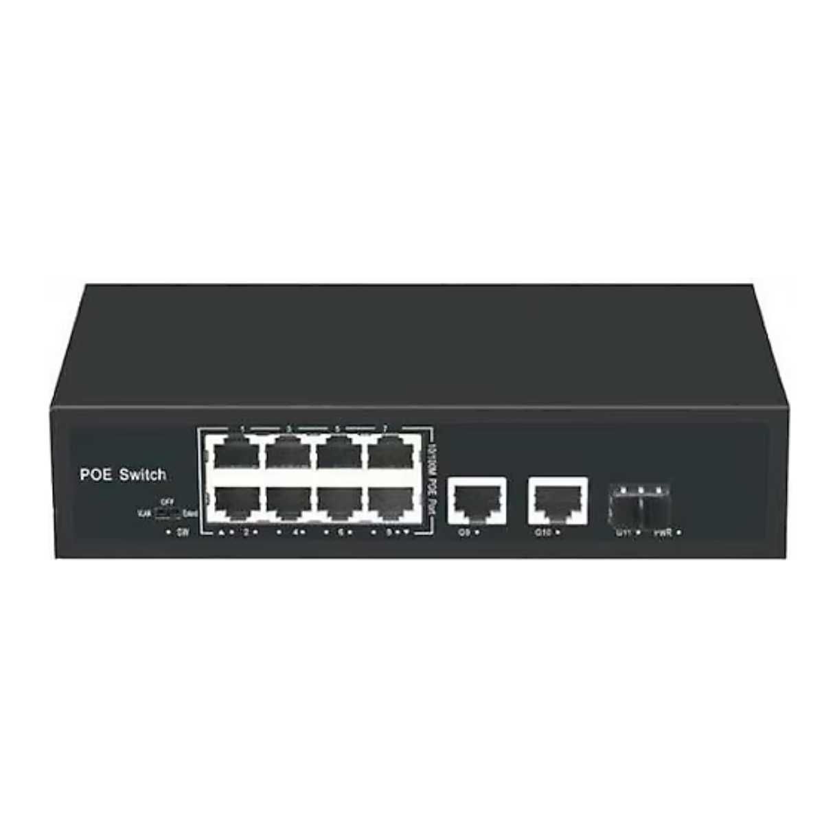 ODS 821NGS 8 PORT POE SWITCH + 2 UPLINK 10/100/1000 + 1SFP 123 WATT