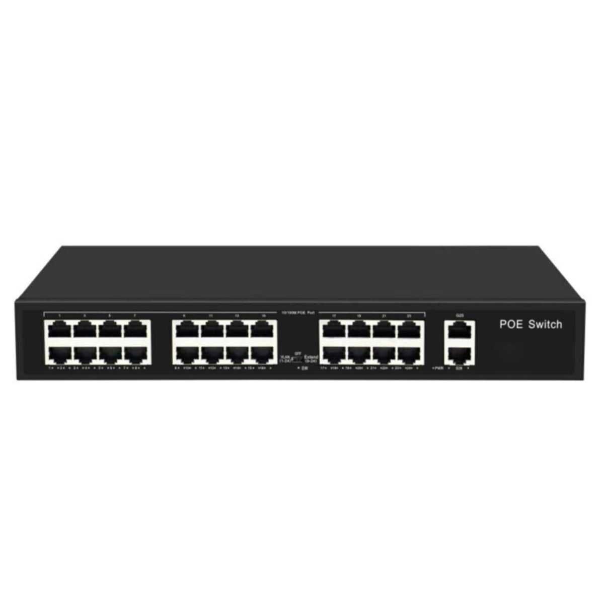 ODS 16P2U-200 16 PORT POE SWITCH + 2 UPLINK 10/100/1000 200 WATT