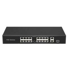 ODS 16P2U1S-200 16 PORT POE SWITCH + 2 UPLINK 10/100/1000 + 1SFP 200 WATT
