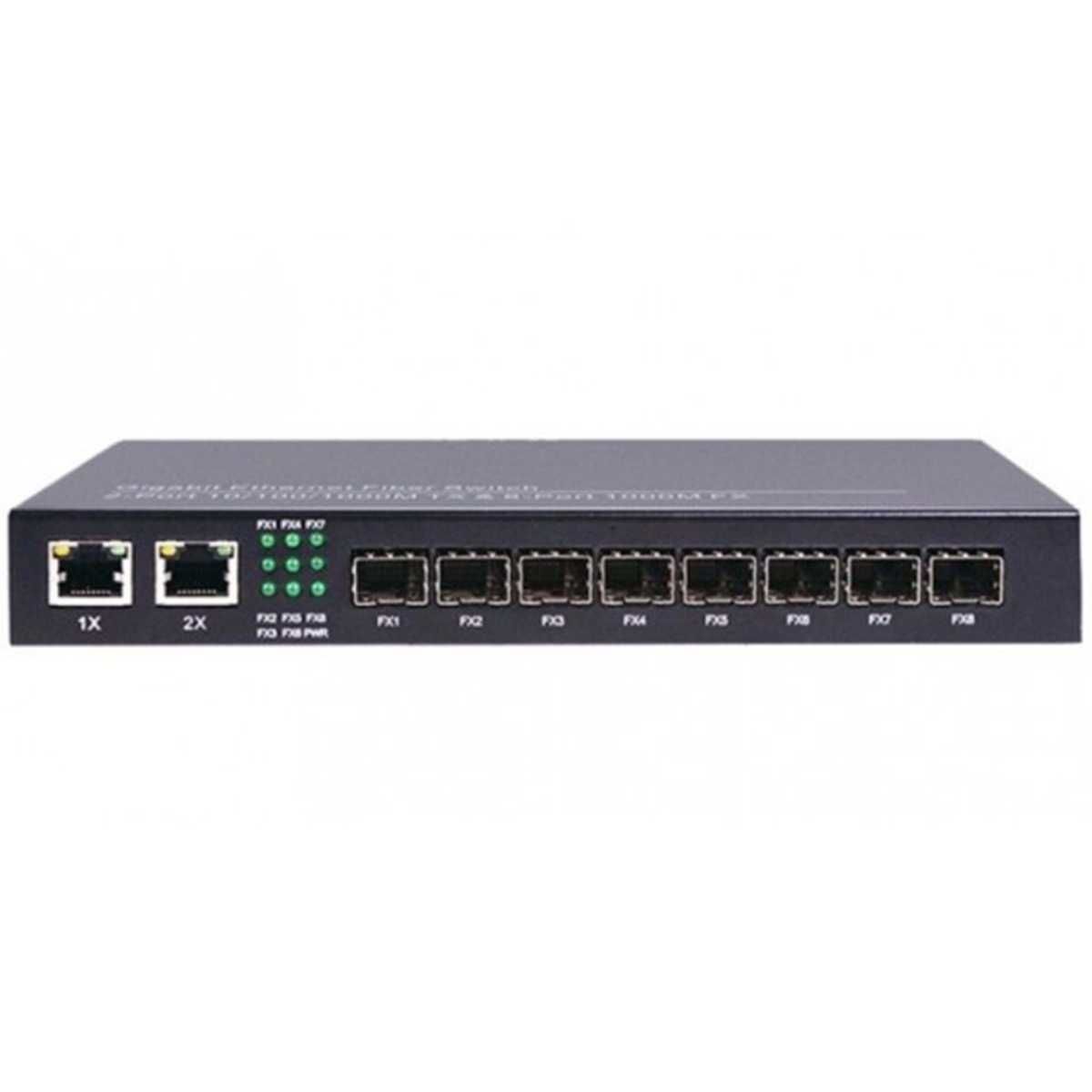 SCSI SC8SFP 8 X 1G SFP FİBER 2 X 1000M ETHERNET UPLINK SWITCH