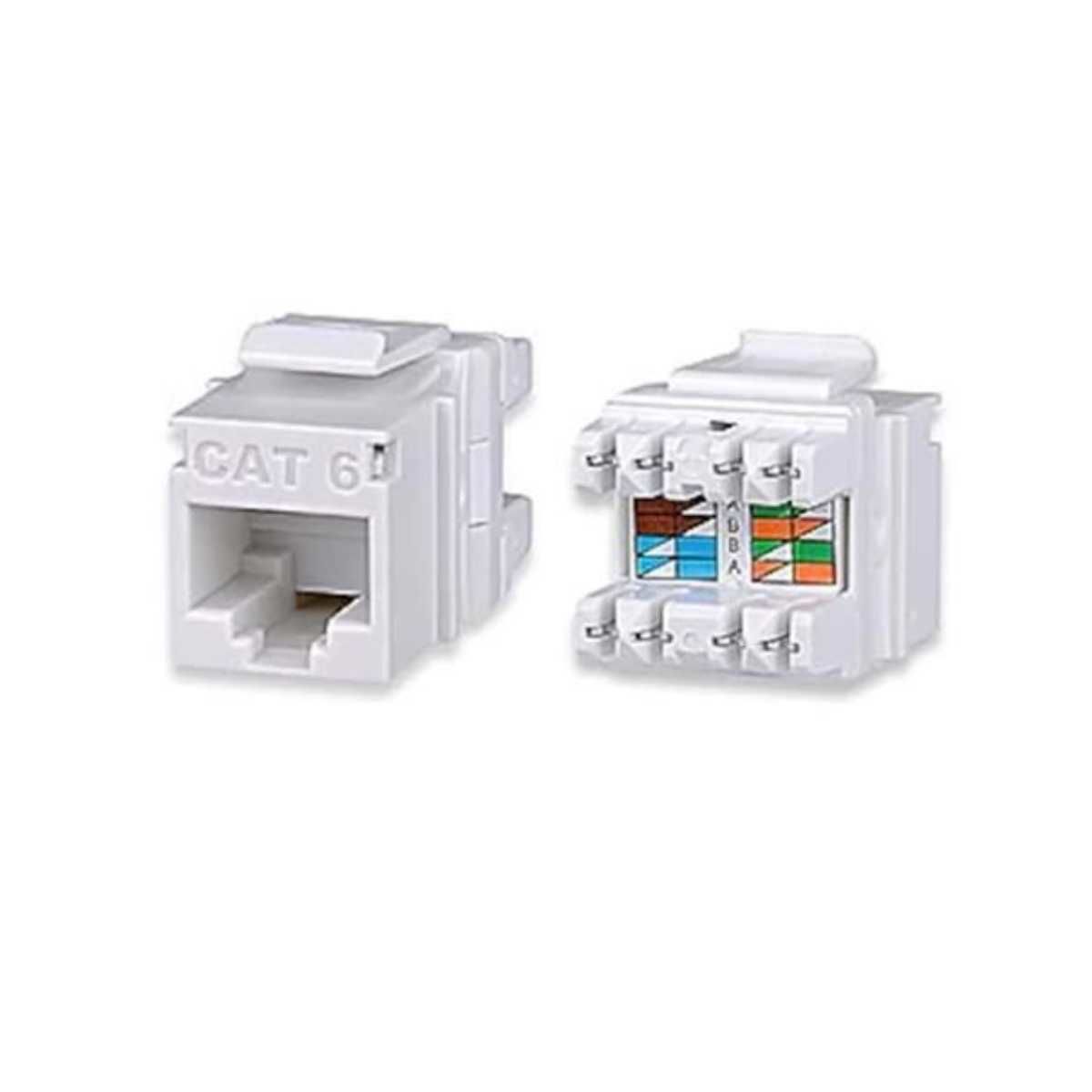 ODS CAT6 UTP 180 DEGREE KEYSTONE JACK BEYAZ