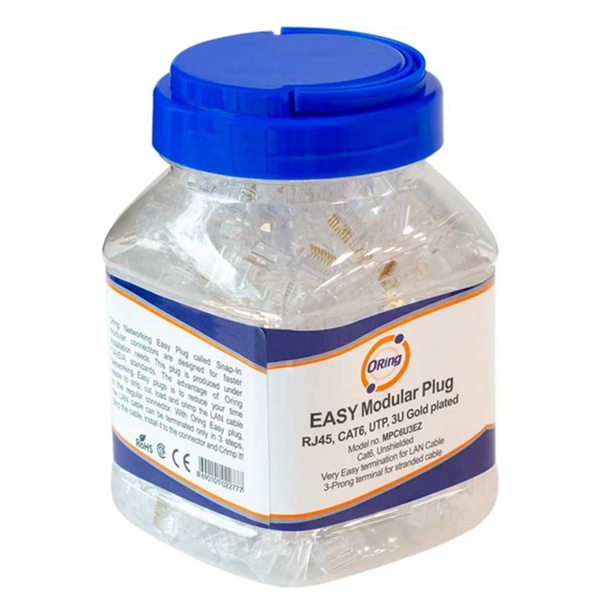 ORING MPC6U3EZ YENİ NESİL EZ CAT6 UTP KONNEKTÖR (100'LÜK)