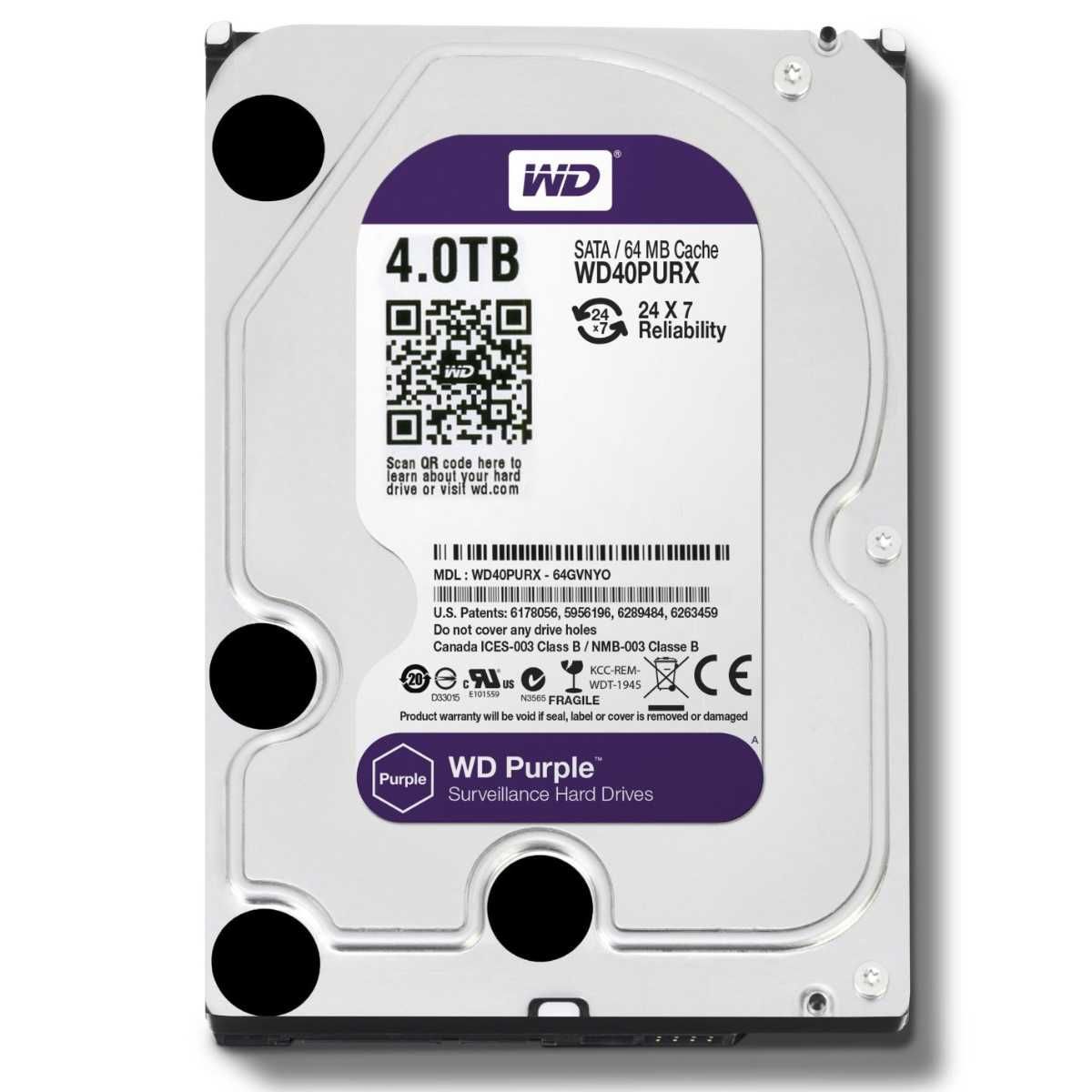 WD PURPLE 4 TB 7/24 GÜVENLİK DİSKİ DİSTRİBÜTÖR GARANTİLİ