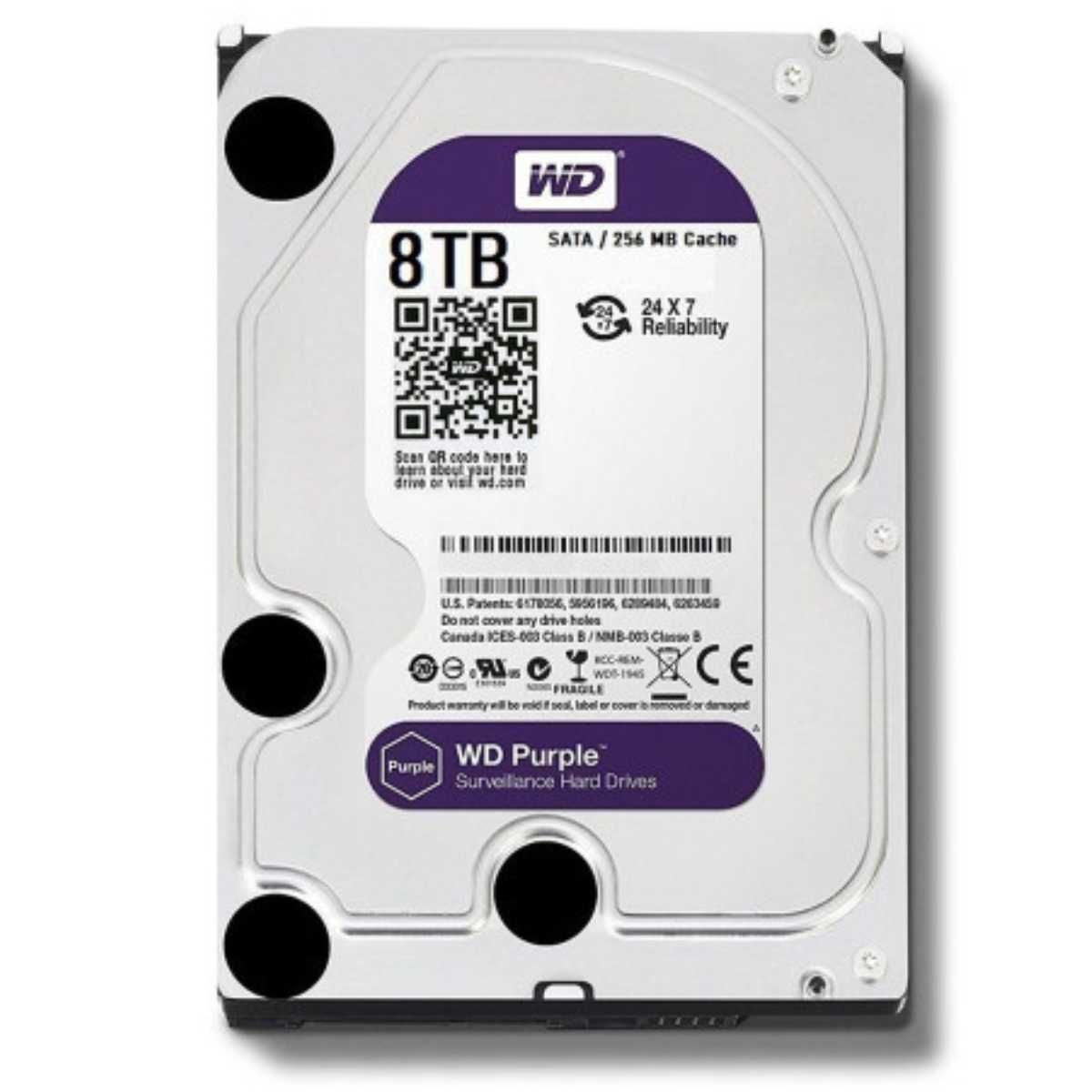 WD PURPLE 8 TB 7/24 GÜVENLİK DİSKİ DİSTRİBÜTÖR GARANTİLİ