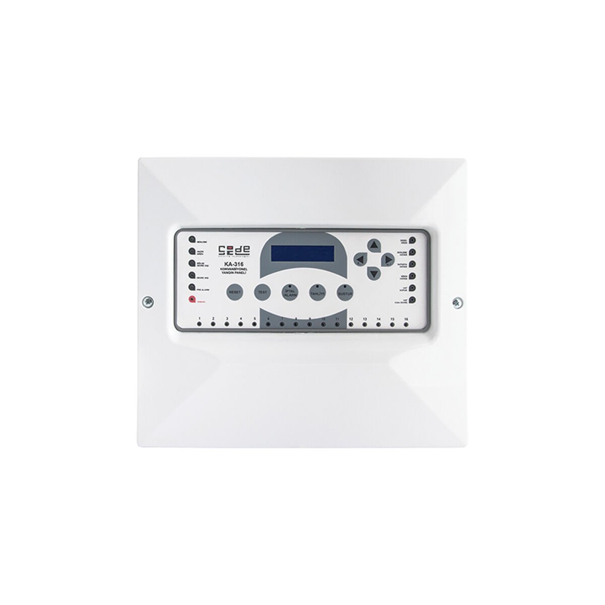 CODESEC KA316 16 BÖLGELİ KONVANSİYONEL YANGIN ALARM PANELİ