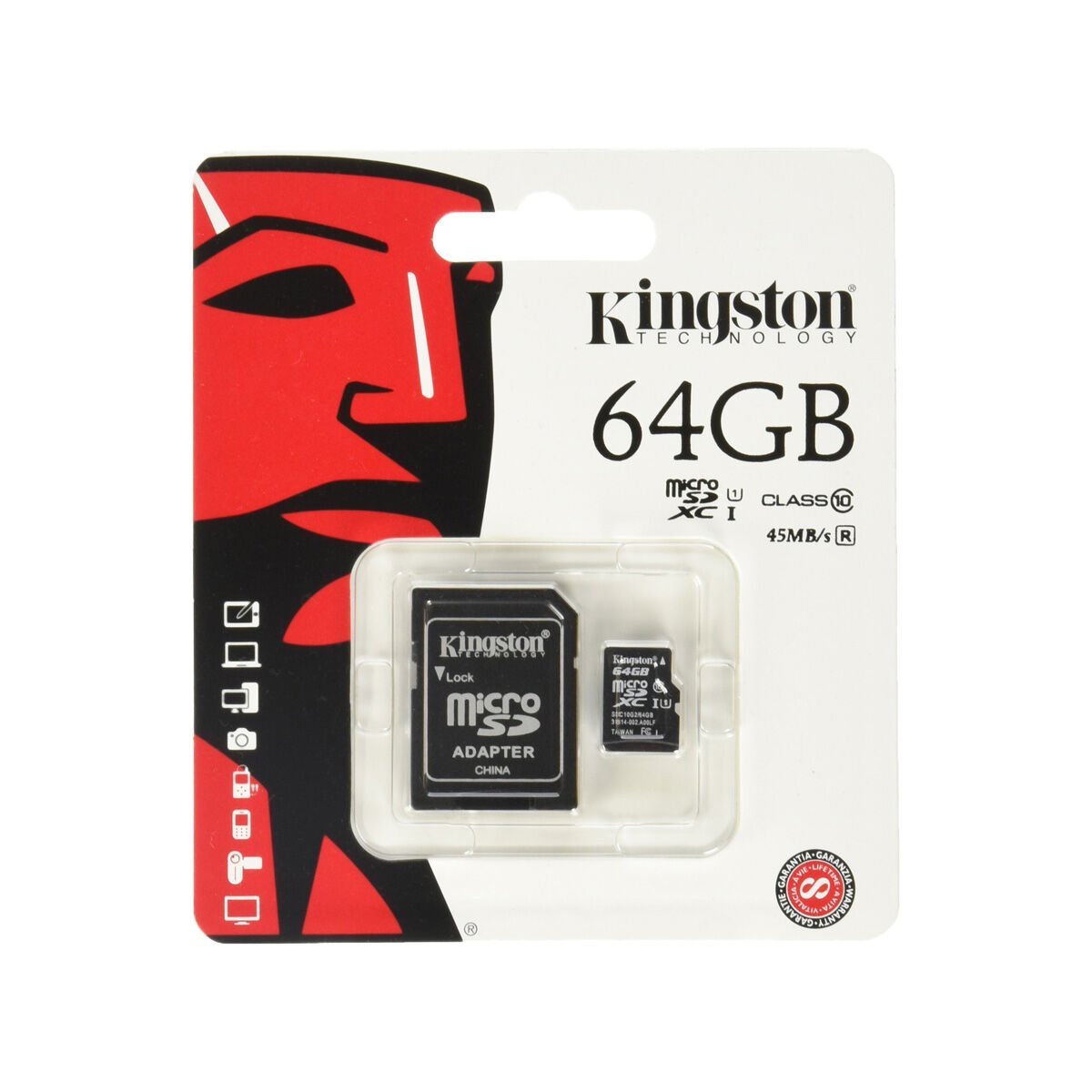 KINGSTON 64GB CLASS10 100MB/S MİCROSDXC HAFIZA KARTI