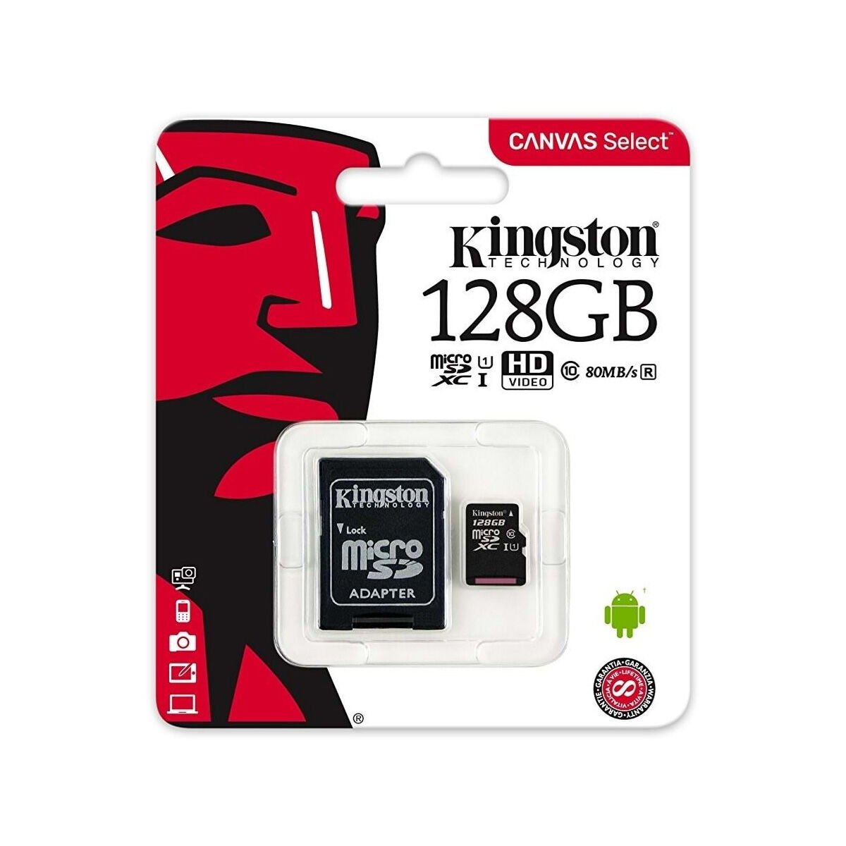 KINGSTON 128GB CLASS10 100MB/S MİCROSDXC HAFIZA KARTI