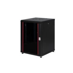 LANDE 16U 600X600 DİKİLİ TİP TEKERLEK DAHİL KABİNET SİYAH