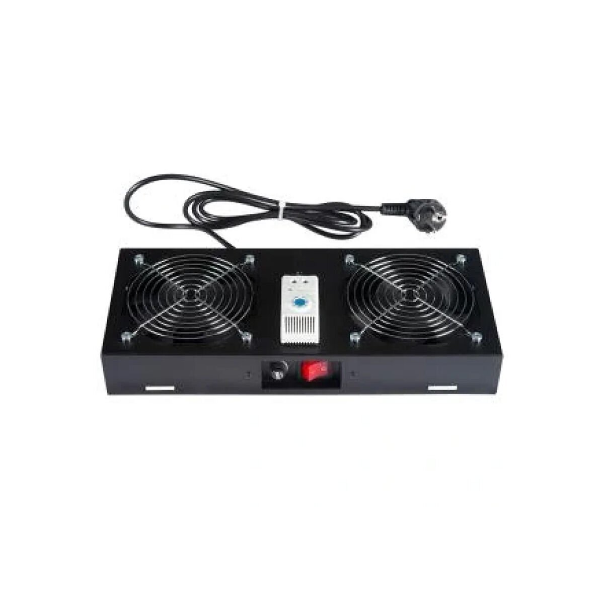 LANDE 2'Lİ FAN MODÜLÜ TERMOSTATLI SİYAH