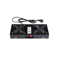 LANDE 2'Lİ FAN MODÜLÜ TERMOSTATLI SİYAH