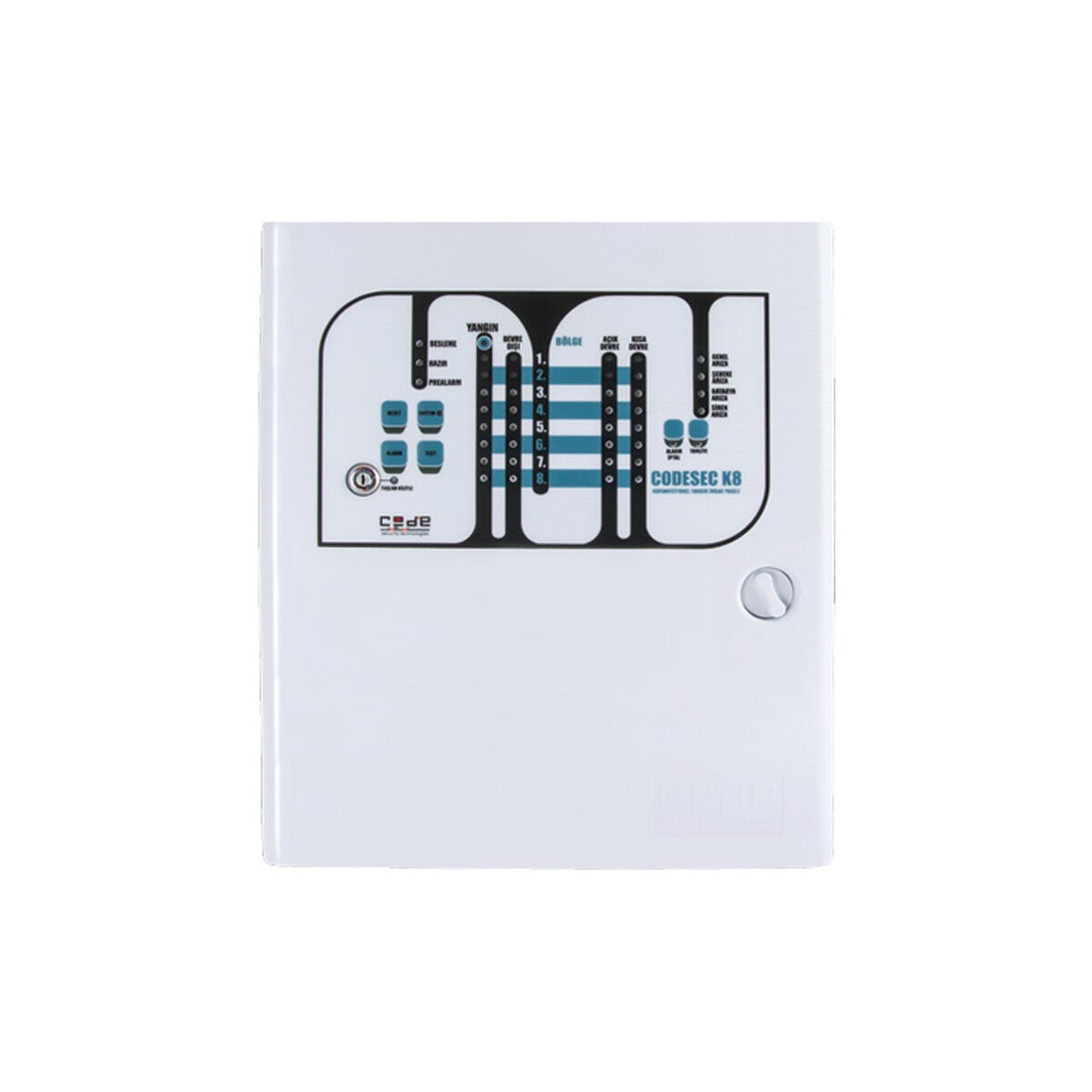 CODESEC K8 A 8 BÖLGELİ KONVANSİYONEL YANGIN ALARM PANELİ