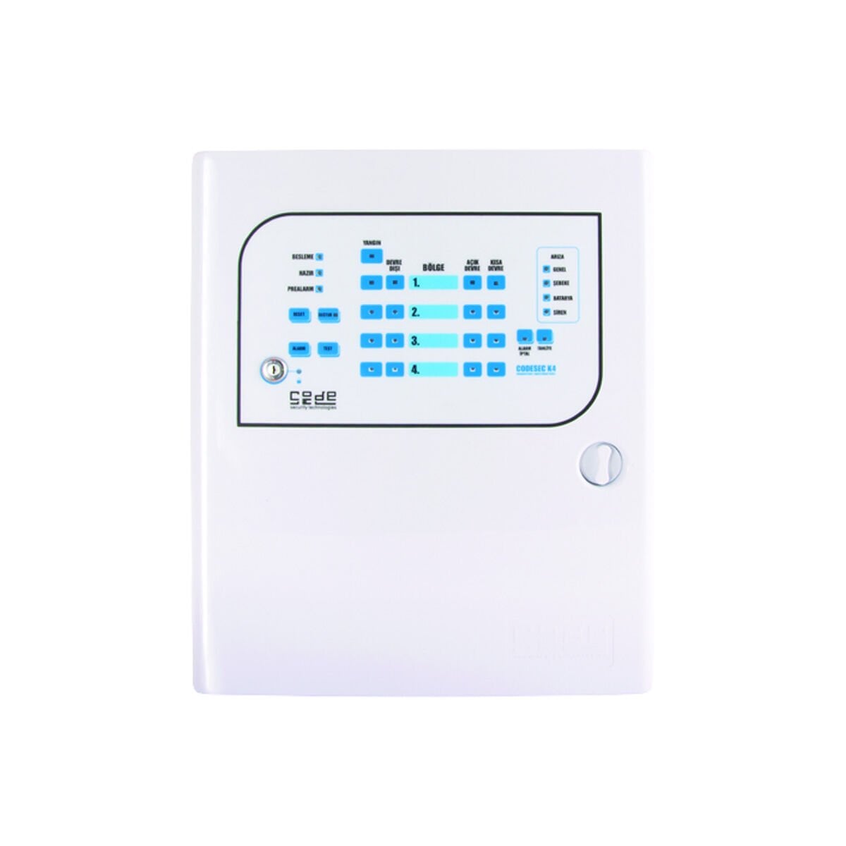CODESEC K4 A 4 BÖLGELİ KONVANSİYONEL YANGIN ALARM PANELİ